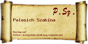 Palesich Szabina névjegykártya
