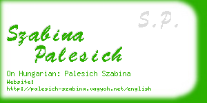 szabina palesich business card